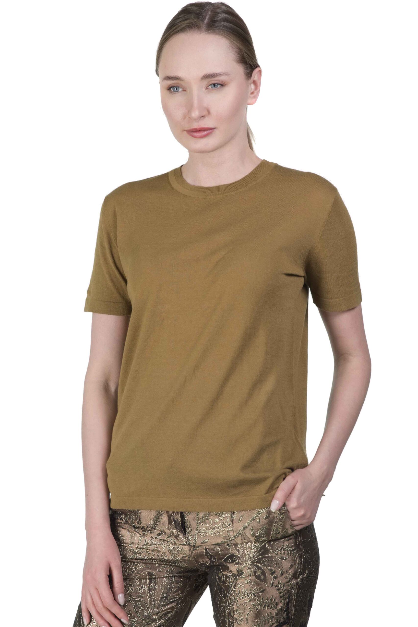 ASPESI T-shirt in puro cotone variante colore Lichene
