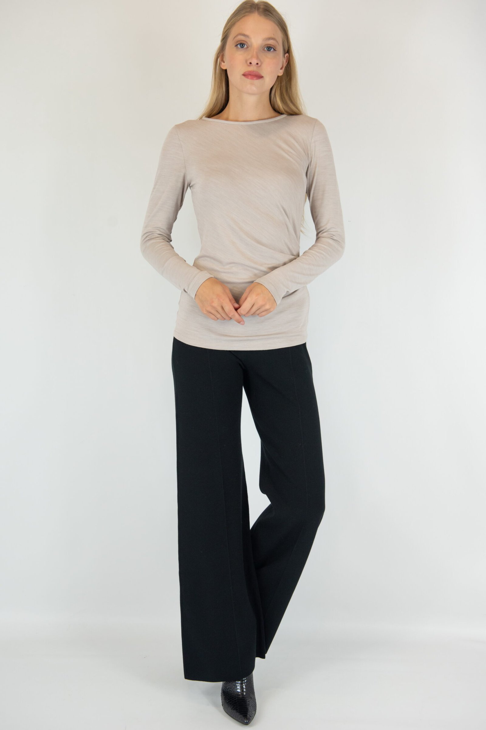 S MAX MARA pantaloni in viscosa SILVIA variante 002 colore Nero