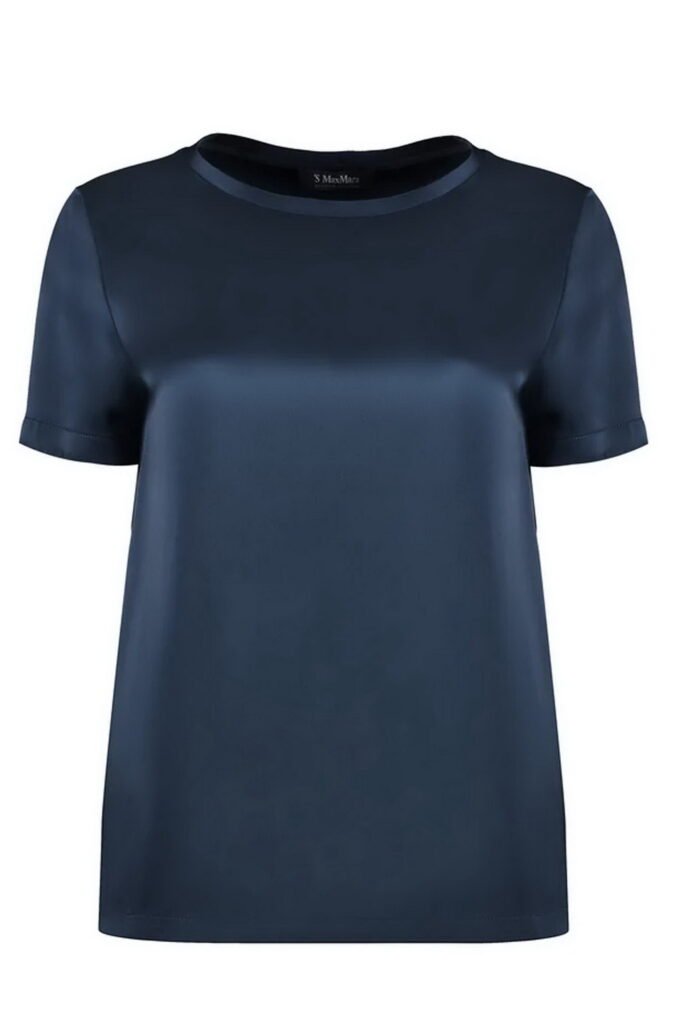 ■Max Mara■ Rebecca Short Sleeve T-Shirt Maroon 91660139600 Rebecca satin T-shirt in red - S Max Mara | Mytheresa
